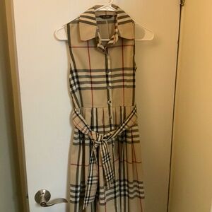 LME BAAS BRAND Vintage Check Sleeveless Dress